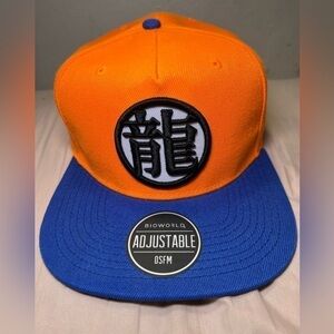 Official Dragon Ball Z Son Goku Snapback Hat Orange/Blue Pre Owned